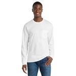 Port & Co Tall Long Sleeve Essential Pocket Tee.