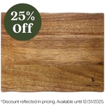 13" Acacia Cutting Board with Natural Style Edges