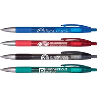 The translucent barrels with coordinating ribbed rubber grip complete a...