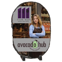 Glossy 10 1/2" x 13" stone sign in an oval design... from ASI 92531 Unique...