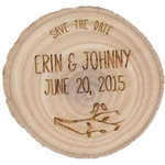 2.5" - Aspen Hardwood Magnets - Bark Edge