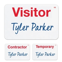 Adhesive Expiring Visitor Badges, Hand-Writable, with Title