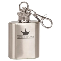 1oz Stainless Steel Flask Keychain
