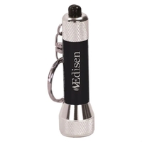2 3/4" x 3/4" aluminum 5-LED flashlight with split ring keychain.... from ASI...