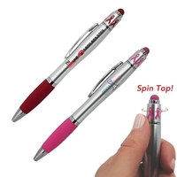 Ribbon Spin Top Pen with Stylus, Full Color Digital... from ASI 30270 Aakron...