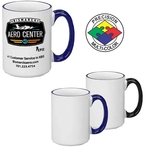 15oz White El Grande Mug Handle & Halo