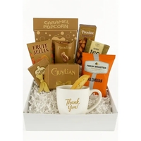 Thank You Mug with Box of Gourmet Snacks