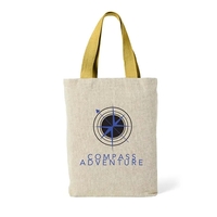 14.5" x 16.75" x 3.125" cotton chambray tote bag with 20"... from ASI 79530...