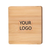 Square bamboo wood coaster with opener plus 1 color silkscreen imprint......