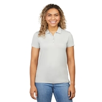 Women's tech polo shirt with 4 button placket and moisture wicking... from...