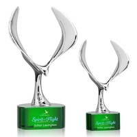 Maverick Eagle VividPrint™ Award on Paragon Base - Green