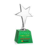 Tuscany Chrome Star VividPrint™ Award on Robson Base - Green