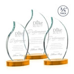 Croydon Flame Award on Alberton Base - Amber