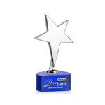 Tuscany Chrome Star VividPrint™ Award on Paragon Base - Blue