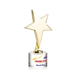Tuscany Gold Star VividPrint™ Award on Marvel Base - Clear