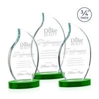 Croydon Flame Award on Alberton Base - Green