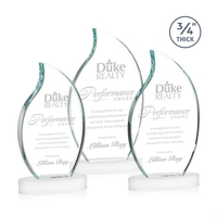 Croydon Flame Award on Alberton Base - White