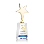 Tuscany Gold Star VividPrint™ Award on Cairns Base - Clear