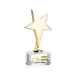 Tuscany Gold Star VividPrint™ Award on Paragon Base - Clear