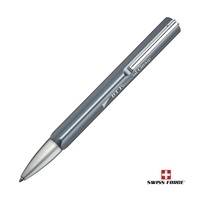 High polished, metallic twist action pen, with modern triangular design......