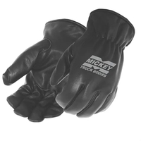 3M Thinsulated Premium Black Grain Goatskin Driver Gloves
