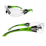 Sporty Rimless Wrap-Around Safety Glasses w/ Soft Nose Piece