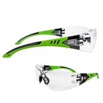 Sporty Rimless Wrap-Around Anti-Fog Safety Glasses w/ Soft