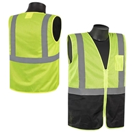 Vest made of 100% fluorescent polyester mesh fabric. Two-tone design front......