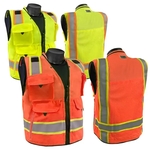 Class 2 Premium Tech Series Surveyor Solid Front Mesh Back
