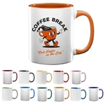 11oz Full Color Colored Handle Mug