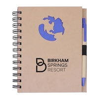 EcoShapes™ Recycled Die Cut Notebook: Globe... from ASI 79530 Prime Line