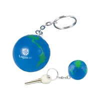 Globe Earth Shape Stress Ball Keychain... from ASI 79530 Prime Line