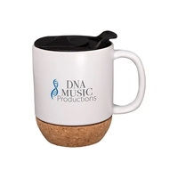 4.25" x 3.25" 14-ounce ceramic mug with genuine cork base and... from ASI...