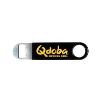 0.125" x 1.625" x 7.125" stainless steel bottle opener with PVC... from ASI...
