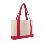 Liberty Bags Large Zippered Cotton Canvas Tote