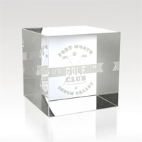 2" x 2" x 2" 2D award made of optical crystal... from ASI 93986...