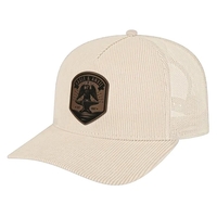 Medium profile five panel structured cap with a modified flat visor... from...