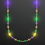 Glam Mardi Gras Beads LED Necklace