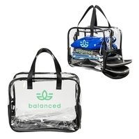 Clear PVC Zippered Bag with Easy-Access Shoe Compartment... from ASI 36730...