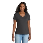 Port & Co Women's Performance Blend V-Neck Tee.