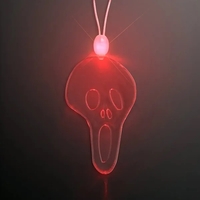 Screaming Ghost LED Acrylic Necklace