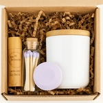Spa Gift Kit - Lip Balm, Bath Bomb, Soy Wax Candle & Matches