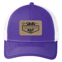 Port Authority C402 snapback six-panel cotton and polyester trucker cap...