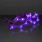 Purple Bat Light Up Eyeglasses, No Lens
