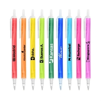 Amber Frosted Translucent Stick Click Pen