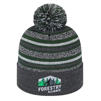 Striped Knit Cap with Cuff