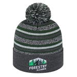 Striped Knit Cap with Cuff