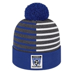 Half Color Knit Cap with Cuff