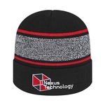 Variegated Striped Knit Cap With Cuff