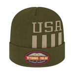 Patriotic Knit Cap with Cuff